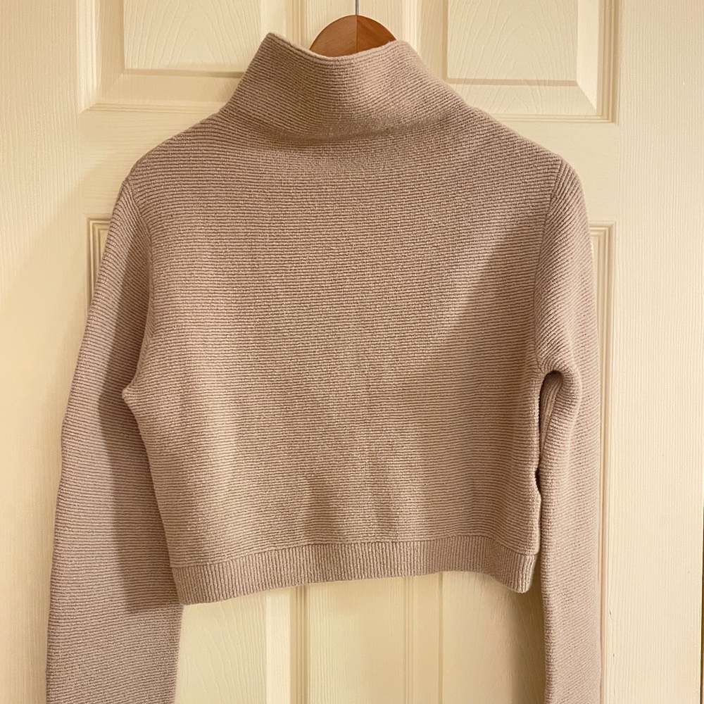 FREE PEOPLE Ottoman Crop Turtleneck Sweater